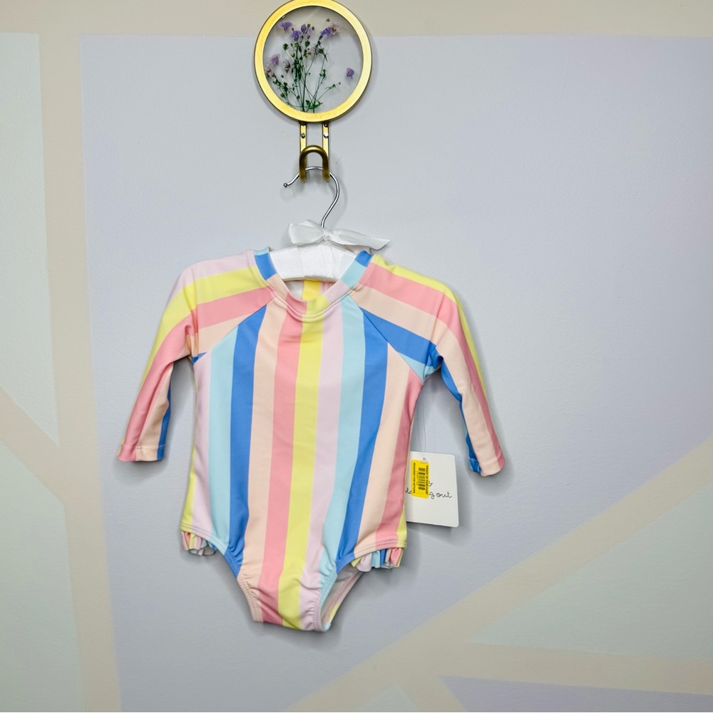 NWT. Starting Out Pastel Striped Bodysuit